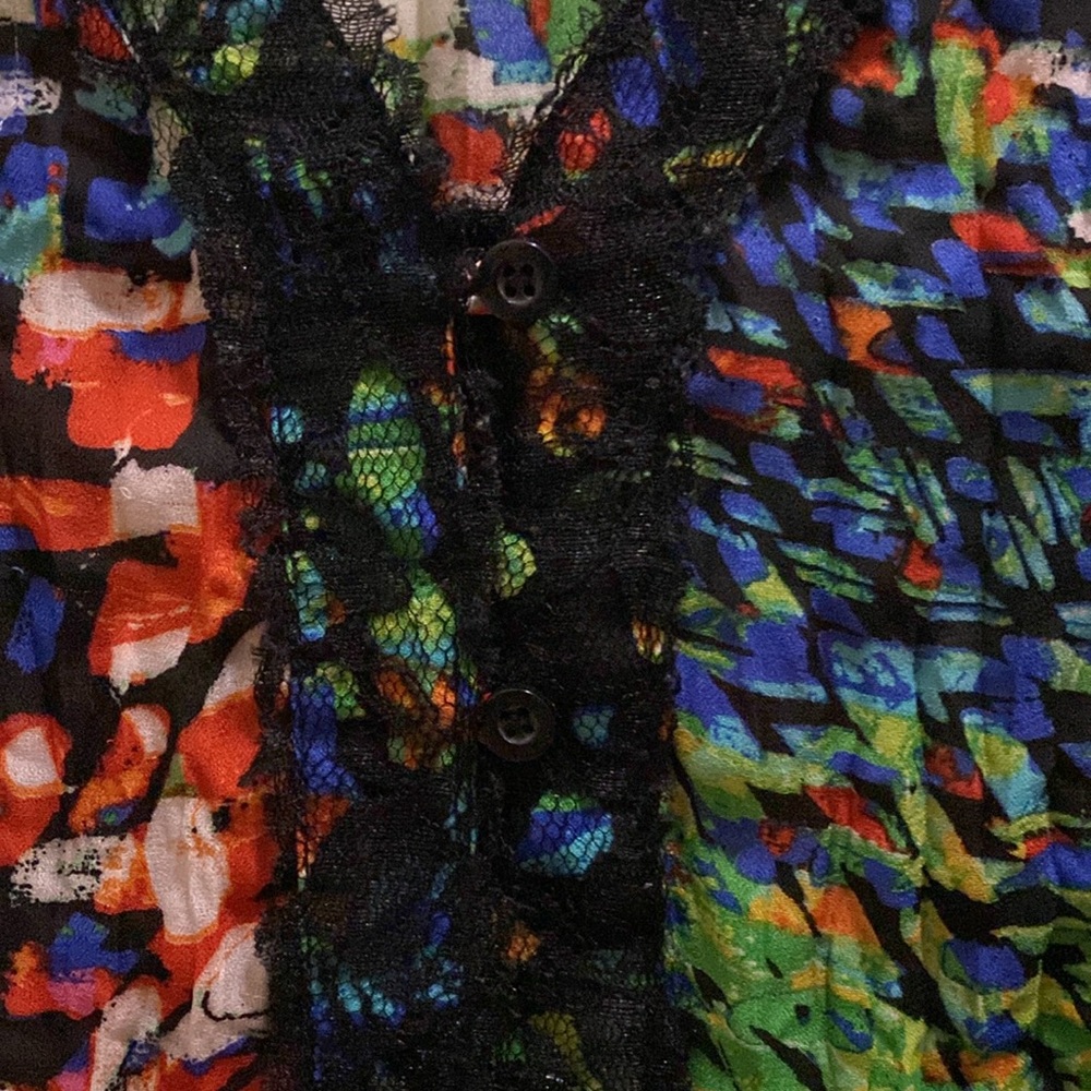 Ny Collection colorful blouse 2X - Picture 3 of 6